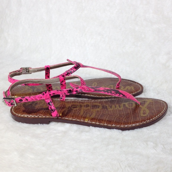 NWOT Sam Edelman Gigi Snake Print Leather Sandals - Picture 3 of 7